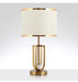 European-Style Bedside Table Lamp – Fabric Shade with Crystal Accent - Samanta Factory