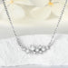 Moissanite Jewelry Set – 925 Sterling Silver Cluster Necklace & Ring SF