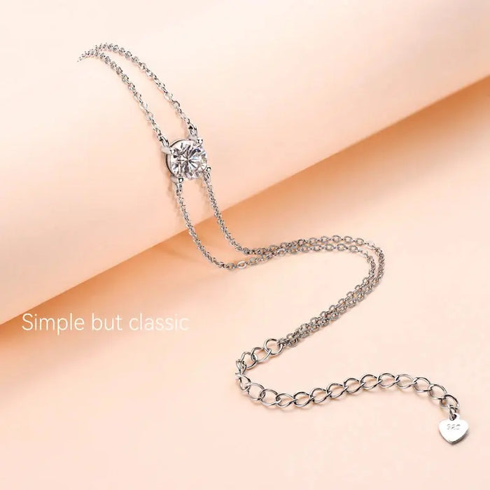 925 Sterling Silver Moissanite Bracelet – 1ct D-Color VVS1 SF