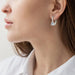 925 Sterling Silver Drop Earrings – 1ct D-Color Moissanite SF