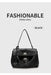 Microfiber Leather Shoulder Bag – Large Square with Lock SF
