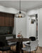 Modern Glass Pendant Light – Elegant LED Ceiling Fixture with Iron Finish - Samanta Factory