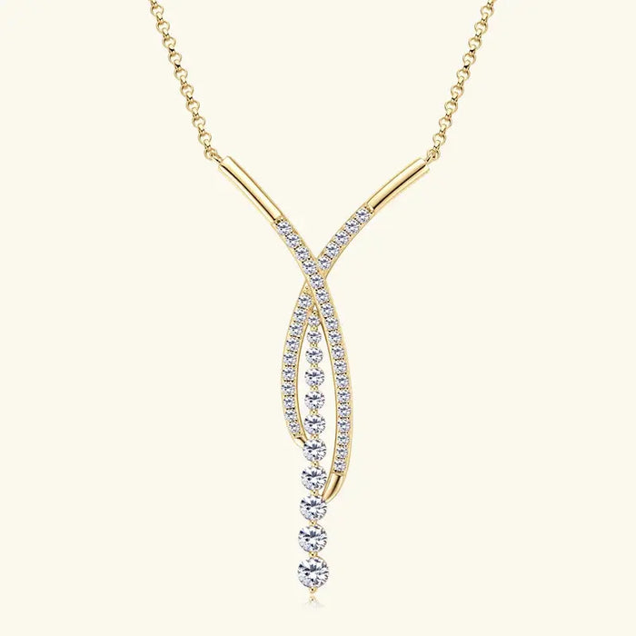 Moissanite Pendant Necklace – 2 Carat D-Color Round Solitaire SF