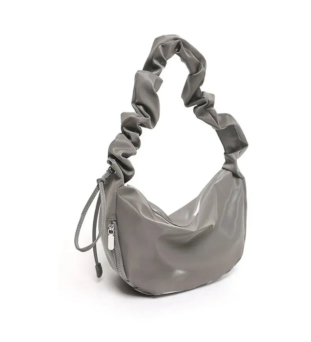 PU Leather Shoulder Bag – Versatile Solid-Color Satchel SF