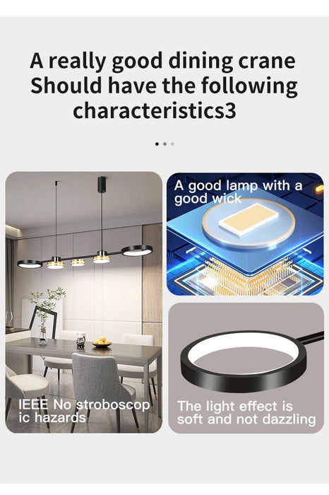 Modern Ring Pendant Light – 48W LED Chandelier with Soft Eye-Care Illumination - Samanta Factory