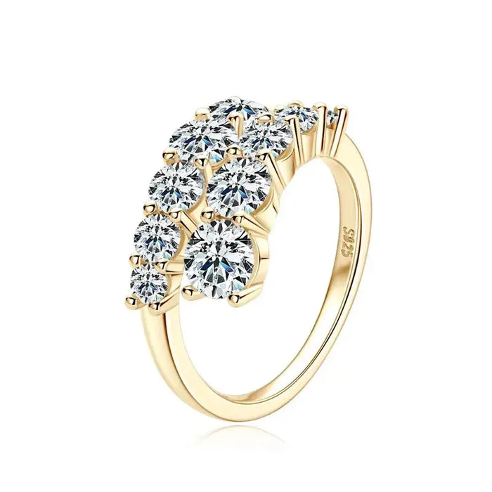 Moissanite Wedding Band – 3.26cttw Multi-Stone Sparkle SF