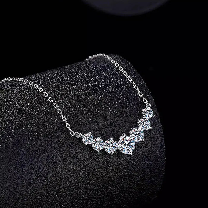 Moissanite Pendant Necklace – D Color VVS1 Sparkle in 925 Sterling Silver SF
