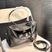 Unisex daily crossbody bag with crocodile texture, lock buckle, and double straps