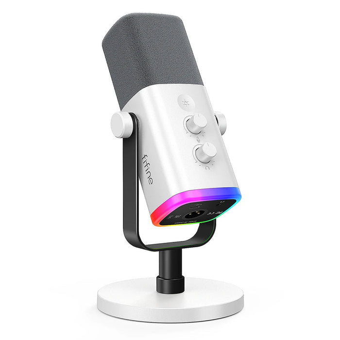 Dynamic USB/XLR Microphone – Cardioid with RGB Lighting & Noise Reduction SF