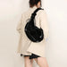 PU Leather Shoulder Bag – Versatile Solid-Color Satchel SF