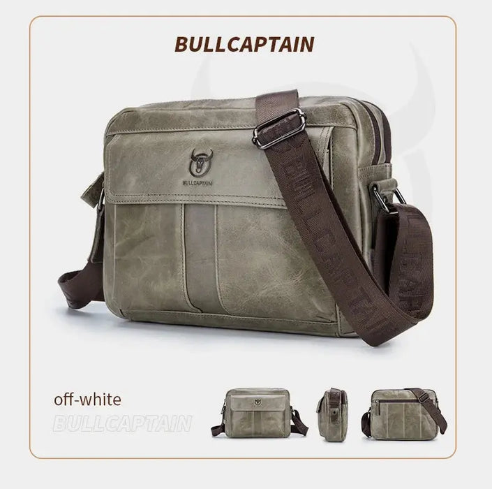 Leather Business Shoulder Bag – Soft Men’s Work Messenger Bag SF
