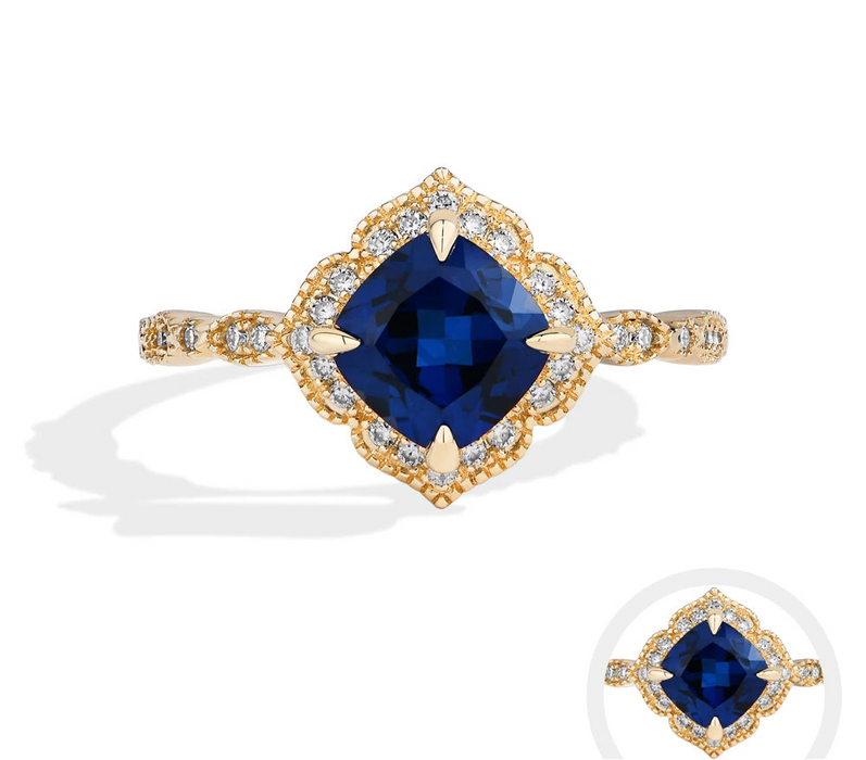 Moissanite Ring – D Color VVS1 Sterling Silver SF