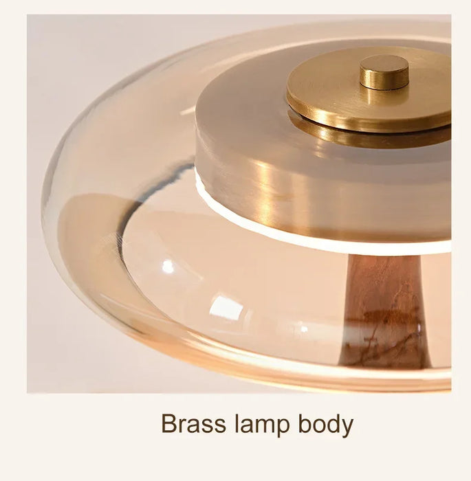 French Retro Floor Lamp – Luxury LED Table & Bedside Lighting with Clear Glass Shade - Samanta Factory