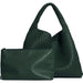 Women’s Woven PU Leather Tote Bag – Soft Handcrafted Shoulder Bag SF