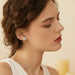Premium 925 Sterling Silver Round Cut Earrings for Timeless Brilliance SF