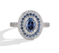Oval cut D color VVS1 moissanite wedding ring in solid 925 sterling silver