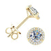 Premium 925 Sterling Silver Round Cut Earrings for Timeless Brilliance SF