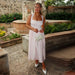 Camisole Dress – Pleated A-Line Elegance with Square Neck - Samanta Factory