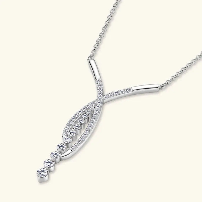 Moissanite Pendant Necklace – 2 Carat D-Color Round Solitaire SF