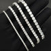 Certified Full Moissanite Bracelet in 925 Sterling Silver with 18K Gold Plating SF