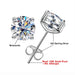 10K Gold Post Moissanite Stud Earrings with GRA Certificate SF