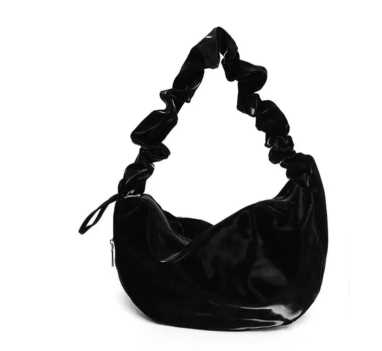 PU Leather Shoulder Bag – Versatile Solid-Color Satchel SF