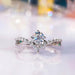 Moissanite Bridal Ring – 1ct D-Color VVS1 in 925 Sterling Silver SF
