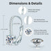 925 Sterling Silver Drop Earrings – 1ct D-Color Moissanite SF