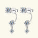 Moissanite Stud Earrings – D-Color VVS1 2-in-1 Sterling Silver SF