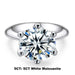 925 Sterling Silver 18K Gold Plated Classic Prong-Set Moissanite Ring SF