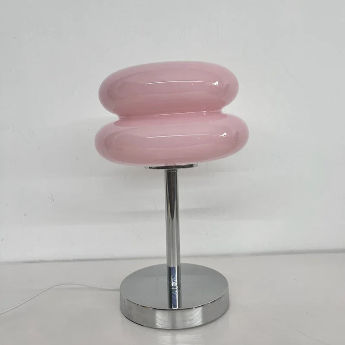 Modern Stained Glass Table Lamp – Touch Control LED Bedside Lighting - Samanta Factory