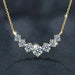 D-color VVS1 moissanite pendant necklace in 925 sterling silver with adjustable chain.