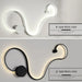 LED Wall Lamp – Modern Dimmable Up & Down Sconce with Remote - Samanta Factory