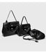 Microfiber Leather Shoulder Bag – Large Square with Lock SF
