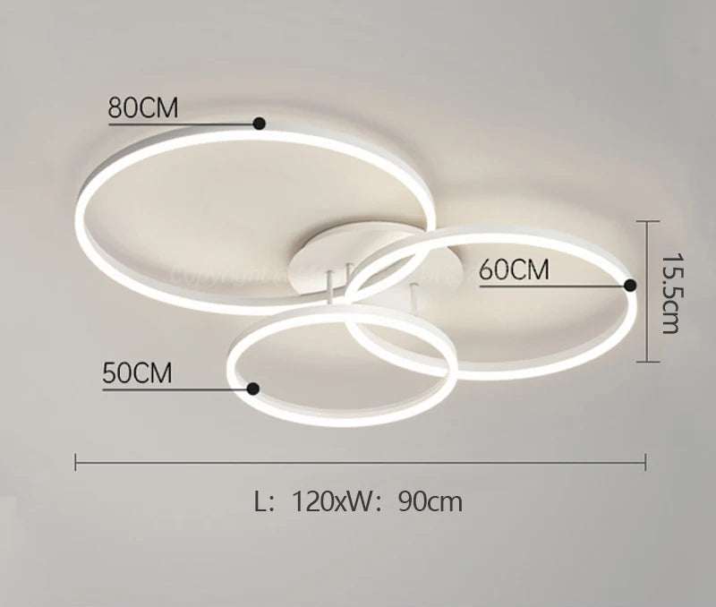 LED Ceiling Light – Art Deco Aluminum Design with Dimmable LED Bulbs - Samanta Factory