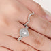 Sterling Silver Bridal Ring Set – Pear Cut Zircon Elegance SF