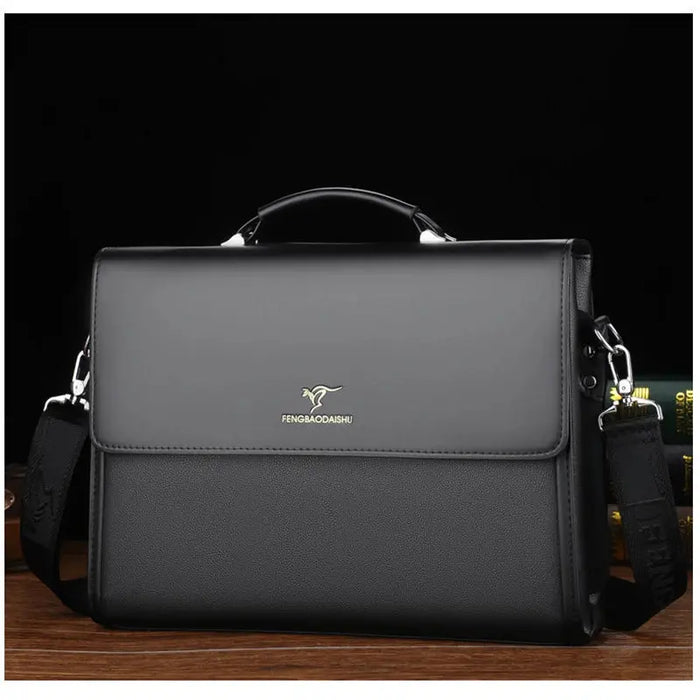 Men’s Business Briefcase – PU Leather Shoulder & Crossbody Bag SF
