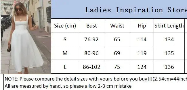A-line Strap Long Dress – Square Neck & Backless Design - Samanta Factory
