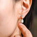 Moissanite Drop Earrings in 925 Sterling Silver | GRA Certified D Color VVS1 SF