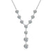925 Sterling Silver Moissanite Y-Shaped Pendant Necklace SF