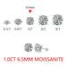 Moissanite Stud Earrings – 2ct D-Color Round Cut SF