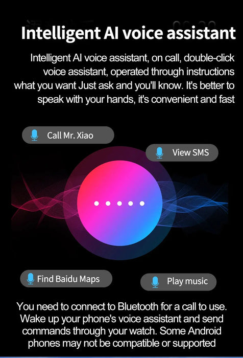 ECG Health Smartwatch – AMOLED Display & AI Voice Calling SF