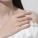 5-Stone Moissanite Engagement Ring –  Sterling Silver with Rose Gold Plating SF