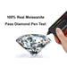 Moissanite Fashion Ring – Platinum-Plated Sparkle for Women SF