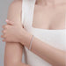 Premium 925 Sterling Silver Round-Cut Moissanite Bracelet for Women SF
