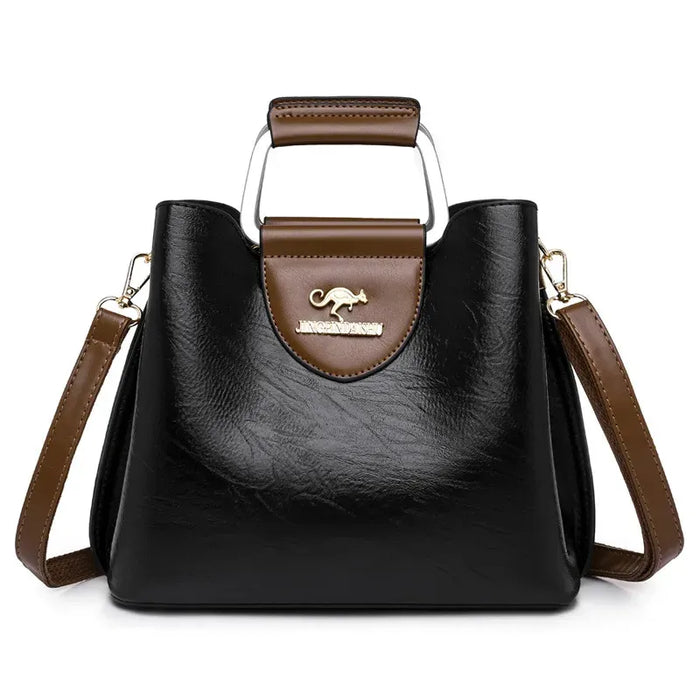 PU Soft Leather Tote Bag – Genuine Cow Leather with Large Capacity - Samanta Factory