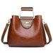 PU Soft leather tote bag for women with square shape and large capacity


