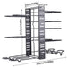 8-Tier Adjustable Kitchen Pan & Pot Rack with Tool-Free Assembly

