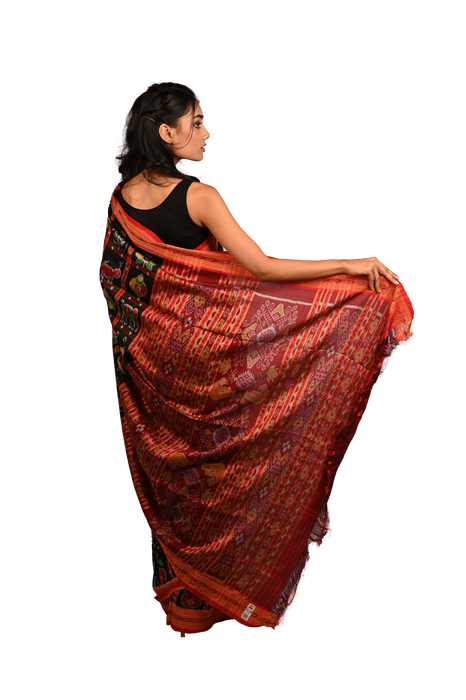 Khandua Saree – Handwoven Ikat Elegance from Odisha - Samanta Factory
