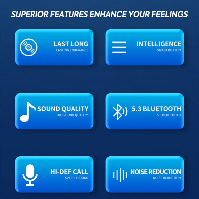 MPOW Bluetooth 5.3 Earbuds Headphones Wireless Earphones Sports Stereo Ear Hook